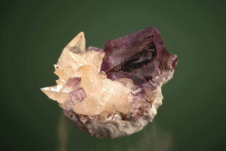FLUORITE with CALCITE