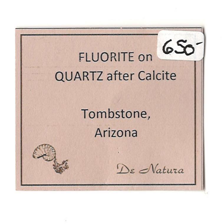 FLUORITE on QUARTZ after CALCITE