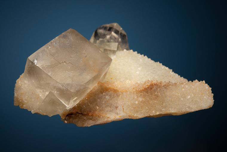 FLUORITE on QUARTZ