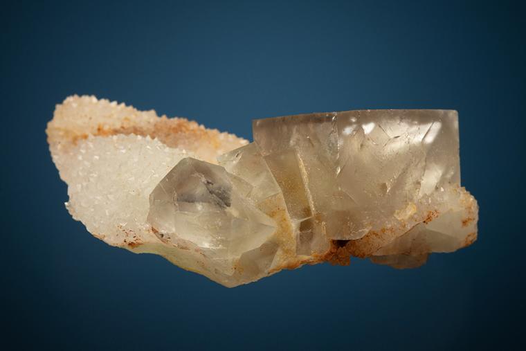 FLUORITE on QUARTZ