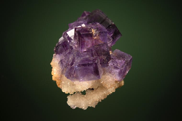 FLUORITE on QUARTZ