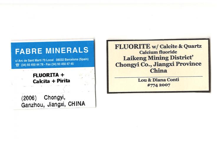 FLUORITE with CALCITE and QUARTZ