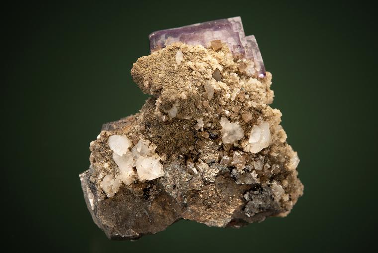 FLUORITE on ARSENOPYRITE
