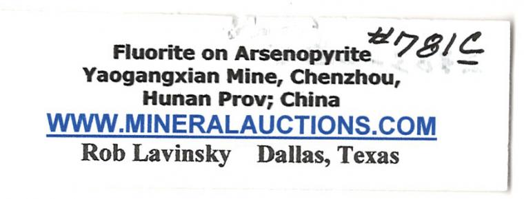 FLUORITE on ARSENOPYRITE