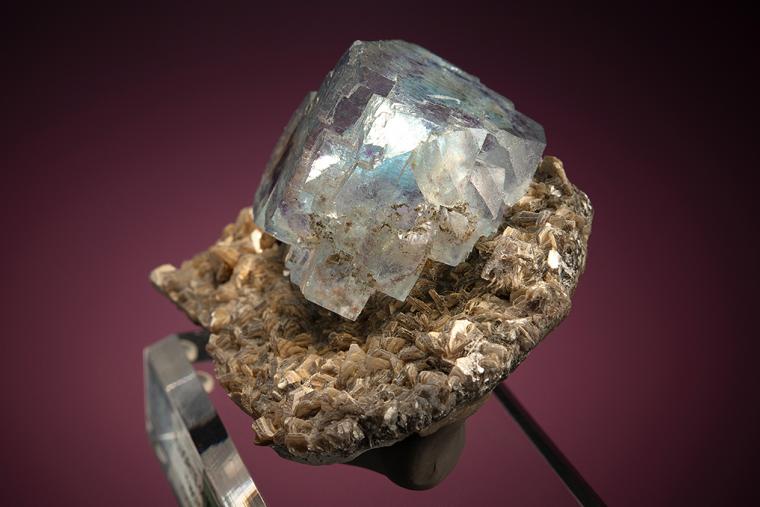 FLUORITE on MUSCOVITE