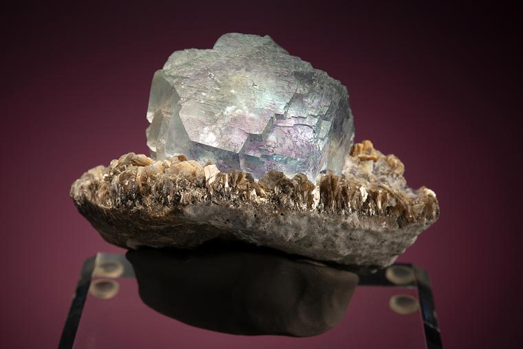 FLUORITE on MUSCOVITE