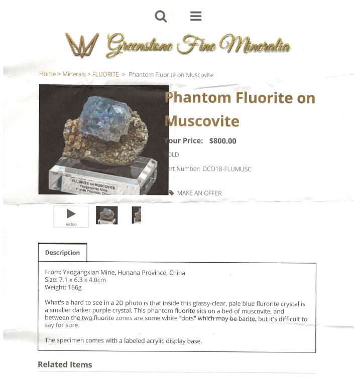 FLUORITE on MUSCOVITE