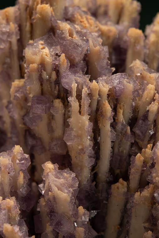 FLUORITE on QUARTZ after LAUMONTITE