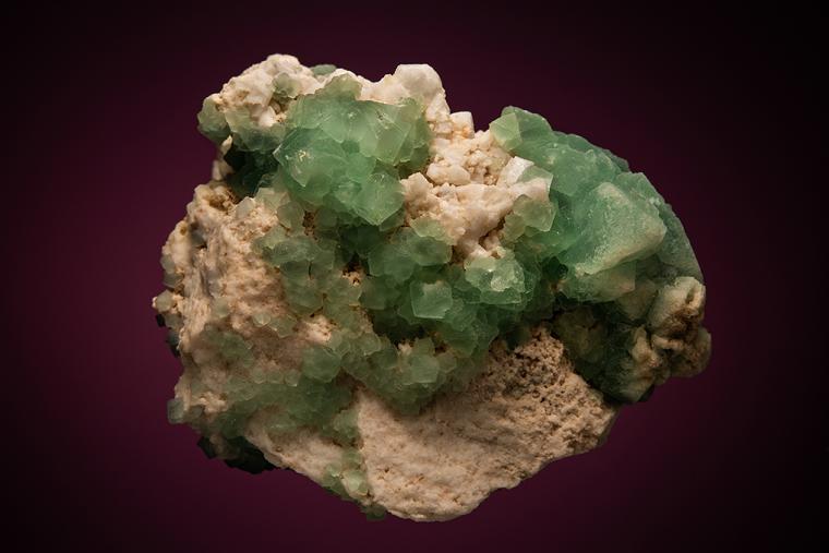 FLUORITE on ALBITE