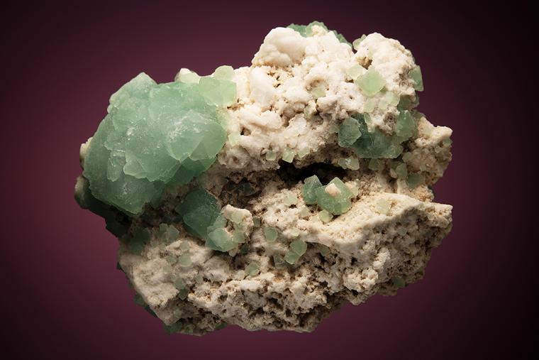 FLUORITE on ALBITE