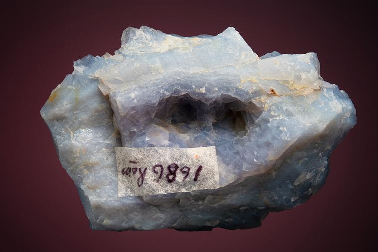 QUARTZ var. Chalcedony after FLUORITE