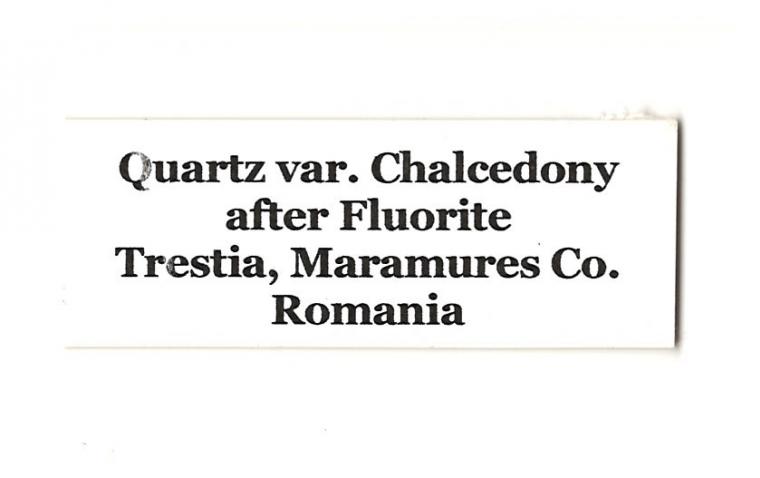 QUARTZ var. Chalcedony after FLUORITE