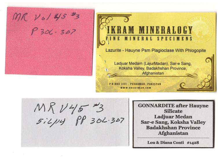 GONNARDITE after HAUYNE