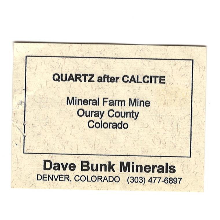 QUARTZ after CALCITE