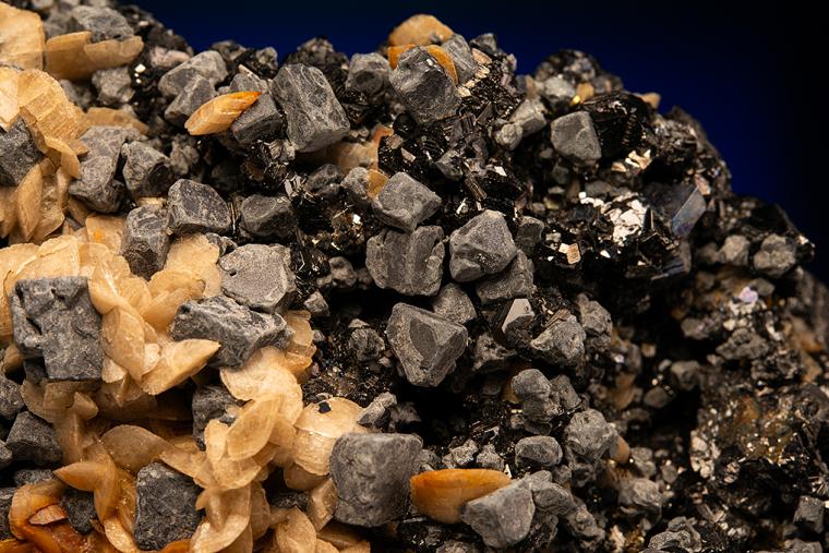 GALENA with SIDERITE on SPHALERITE