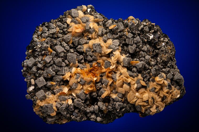 GALENA with SIDERITE on SPHALERITE