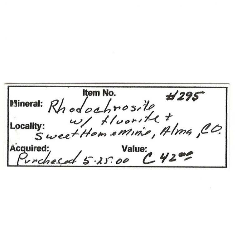 FLUORITE on RHODOCHROSITE