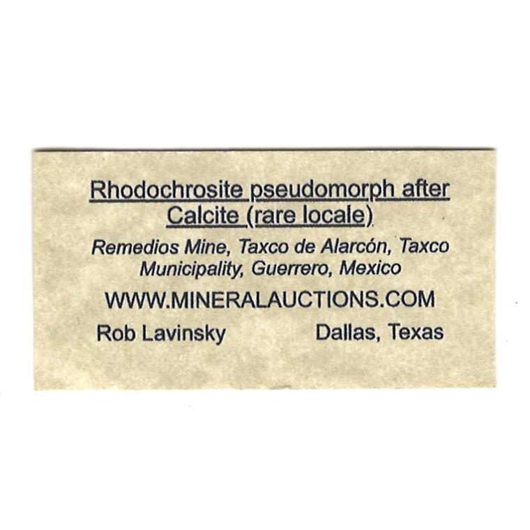 RHODOCHROSITE after CALCITE