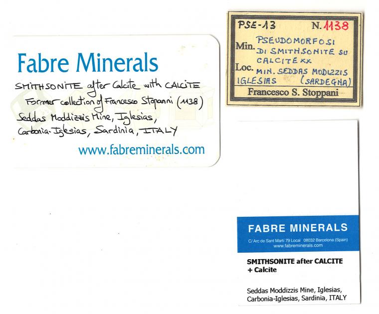 SMITHSONITE after CALCITE