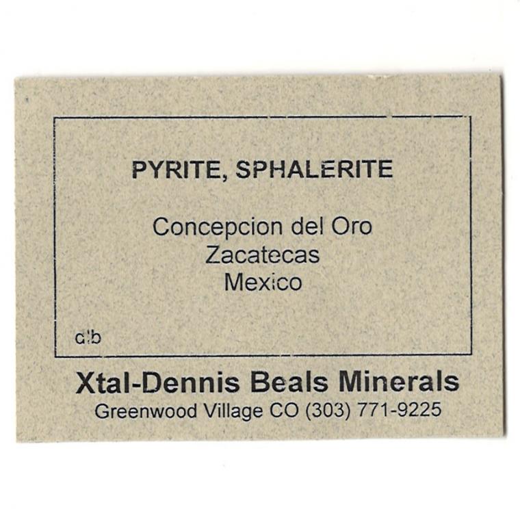 PYRITE with SPHALERITE and CALCITE