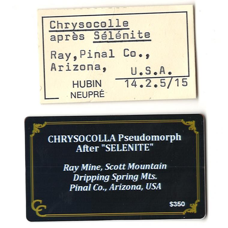 CHRYSOCOLLA after GYPSUM