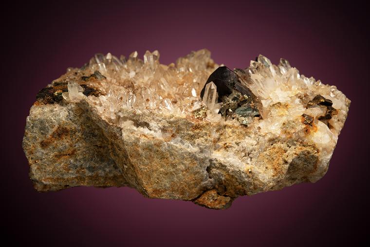 CHALCOPYRITE on QUARTZ