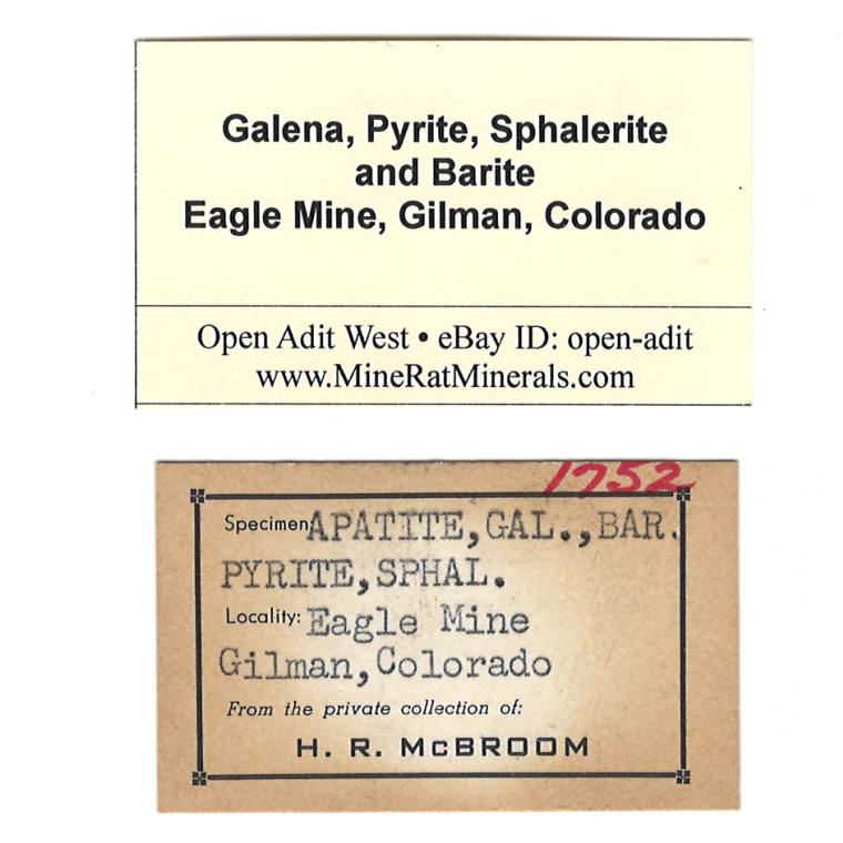 FLUORAPATITE with BARITE and GALENA on PYRITE