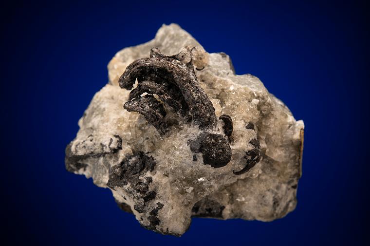 SILVER with ACANTHITE and CALCITE