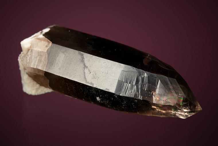 BERTRANDITE on QUARTZ var. Smoky