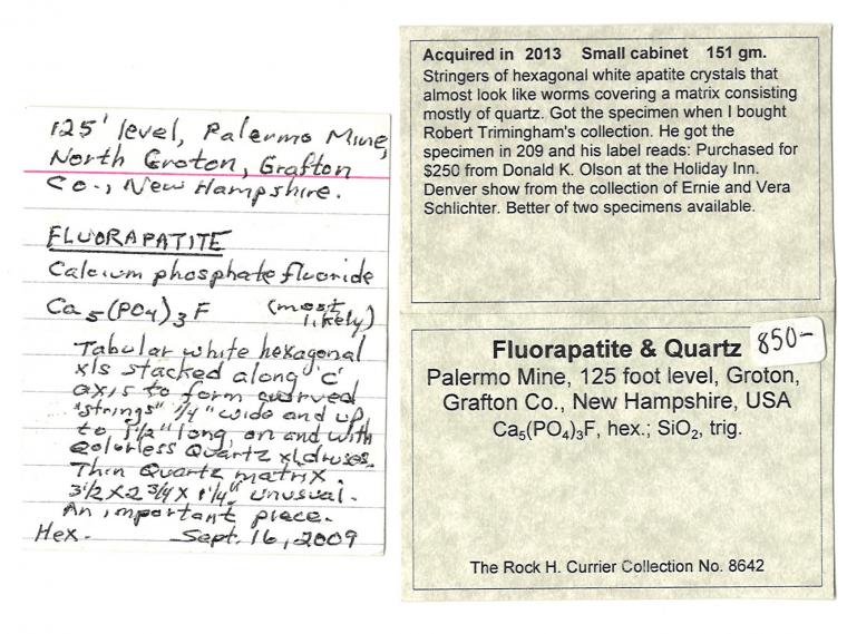FLUORAPATITE on QUARTZ