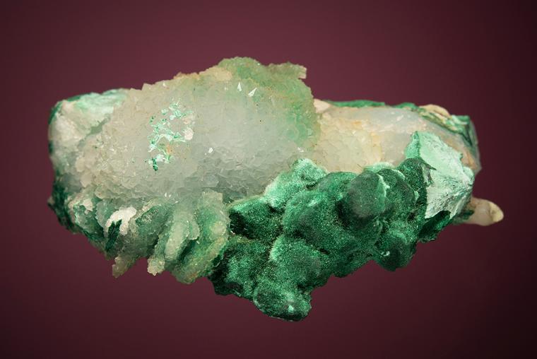 MALACHITE after AZURITE after QUARTZ