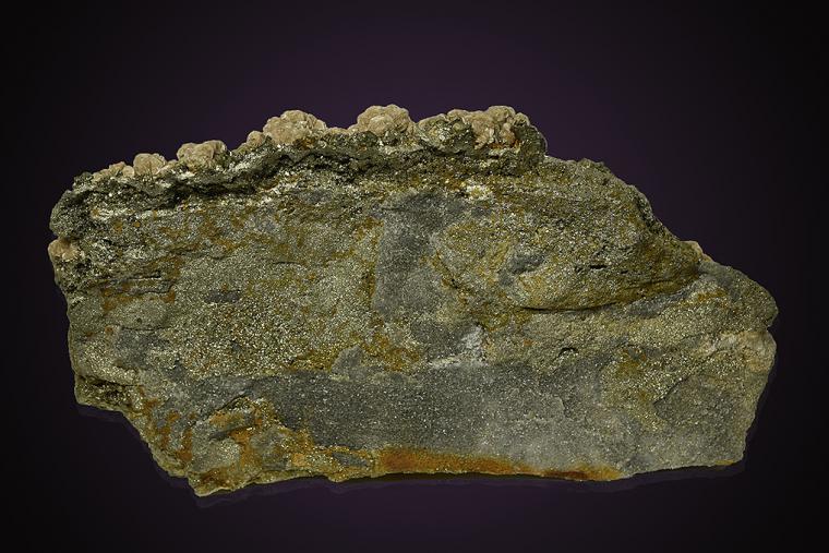 RHODOCHROSITE on CHALCOPYRITE