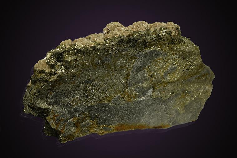 RHODOCHROSITE on CHALCOPYRITE