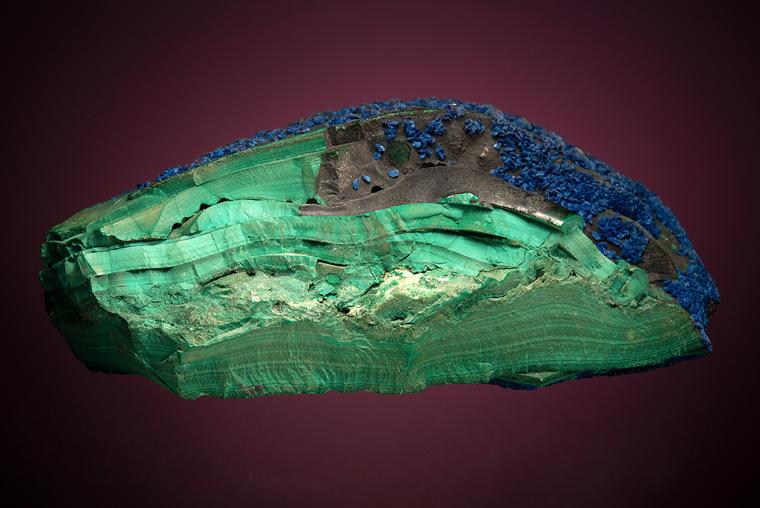 AZURITE on MALACHITE